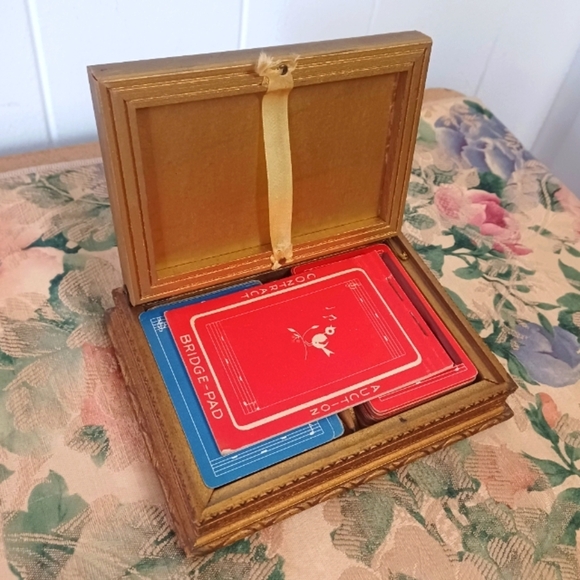 Vintage Bridge Card Game Box - Picture 3 of 7